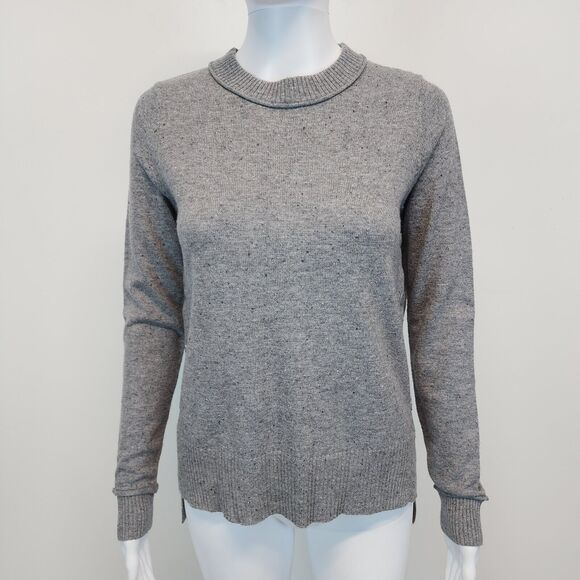 C.C. California Crewneck Sweater Size S Button Side Hem Wool Alpaca Preppy Chic - Picture 1 of 15